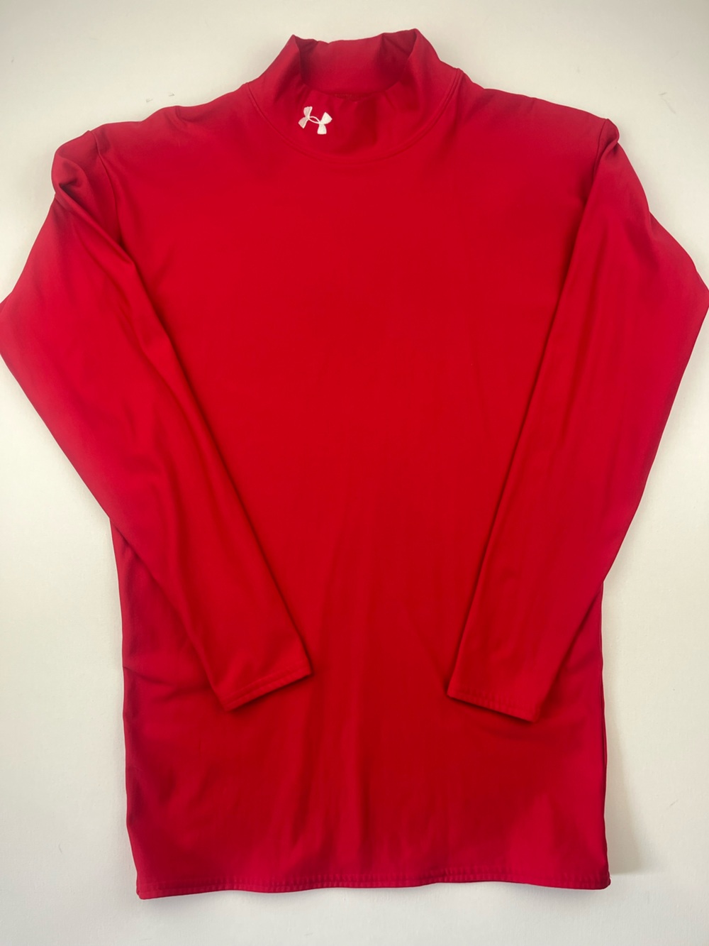 Under Armour Men’s Red Long-Sleeve Mock Neck Performance Shirt